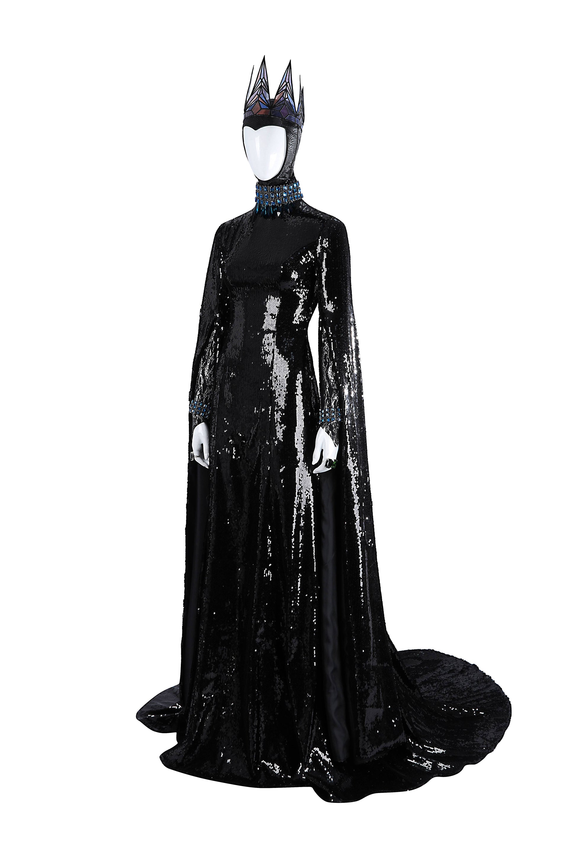 Costume de Cosplay de Reine en Robe Noire