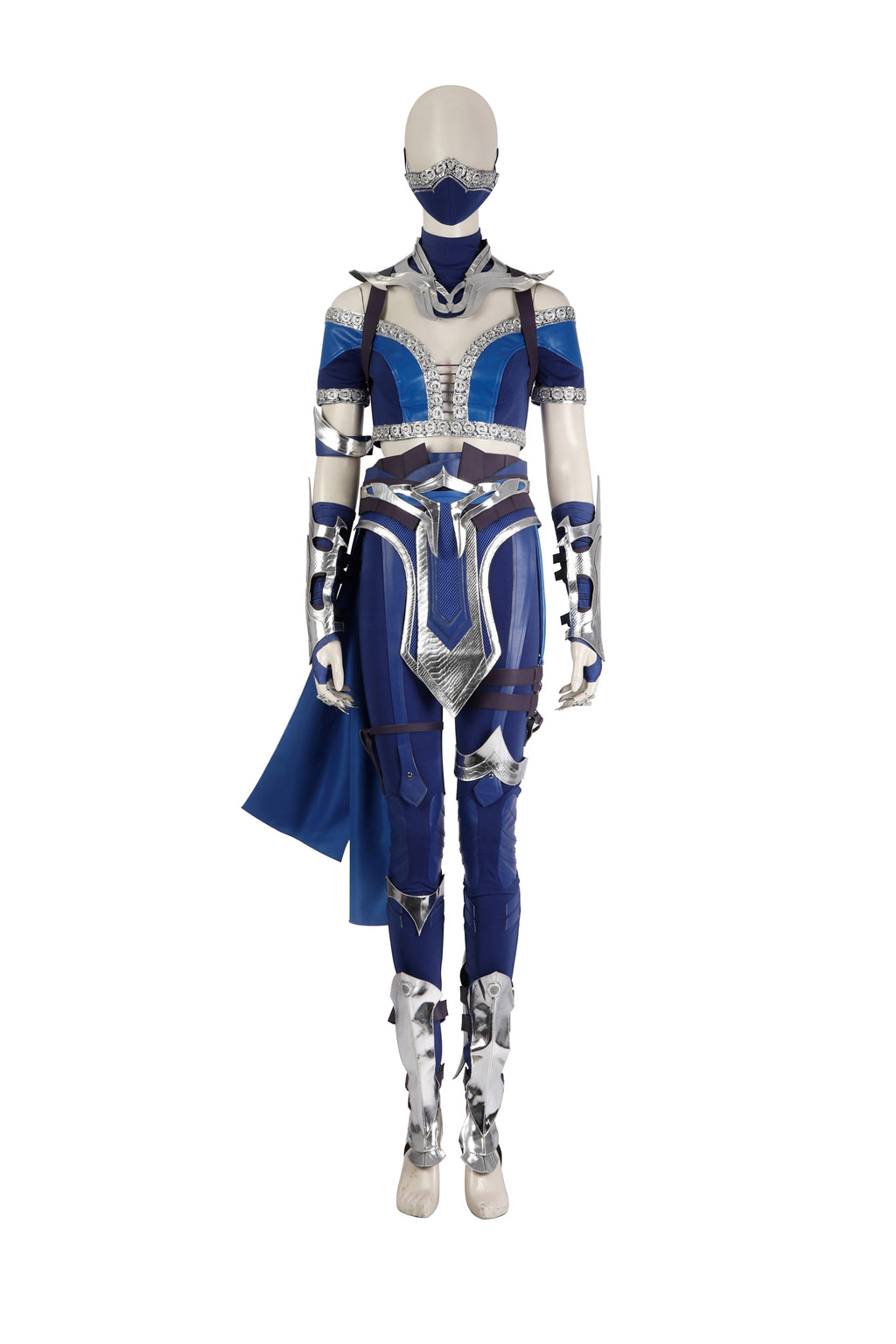 Costume de cosplay Kitana Tenue bleue
