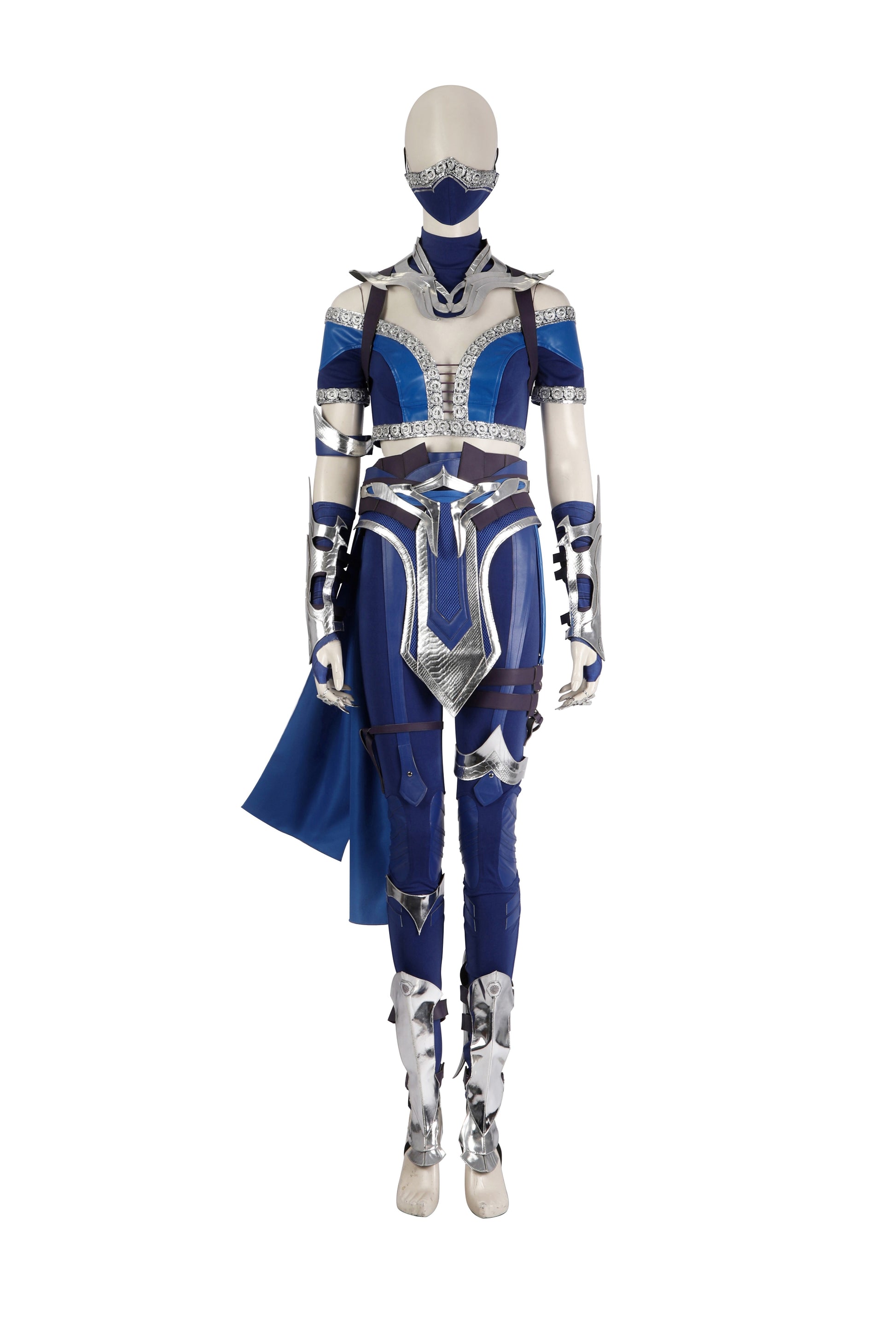 Costume de cosplay Kitana Tenue bleue