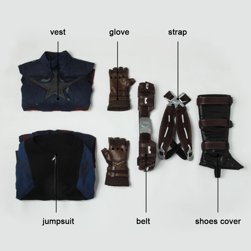 Costume Cosplay Captain America Steve Rogers Avengers