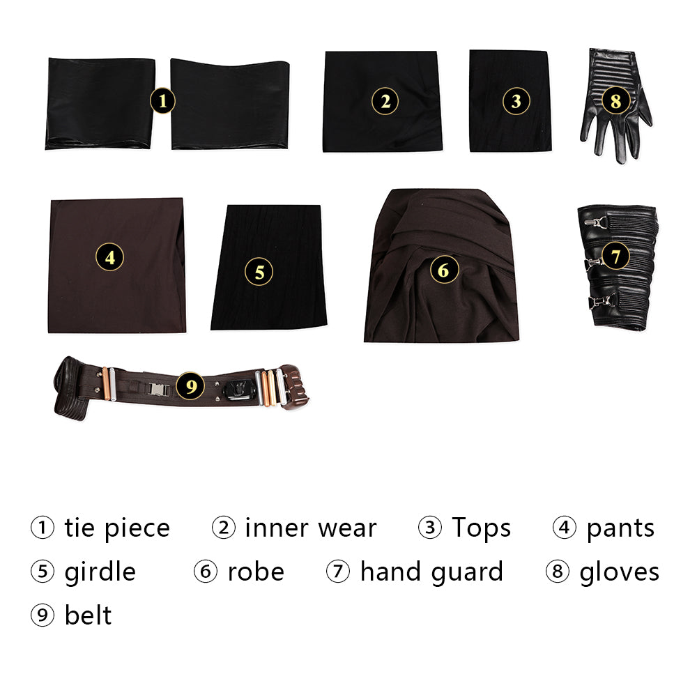Costume de Cosplay Anakin Skywalker Tenue Noire