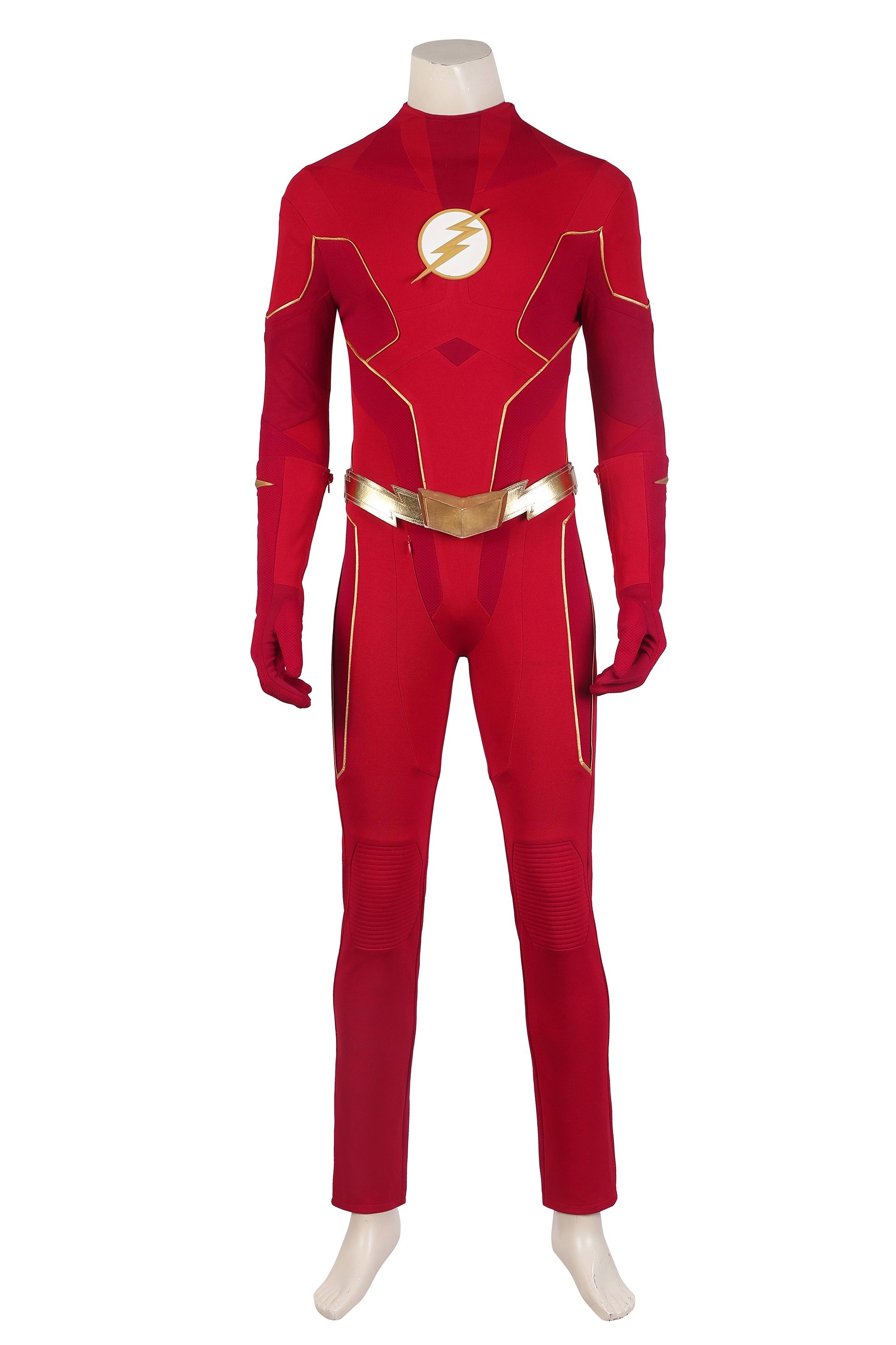 Costume Cosplay Flash Barry Allen Combinaison Intégrale Du Coureur Éclair
