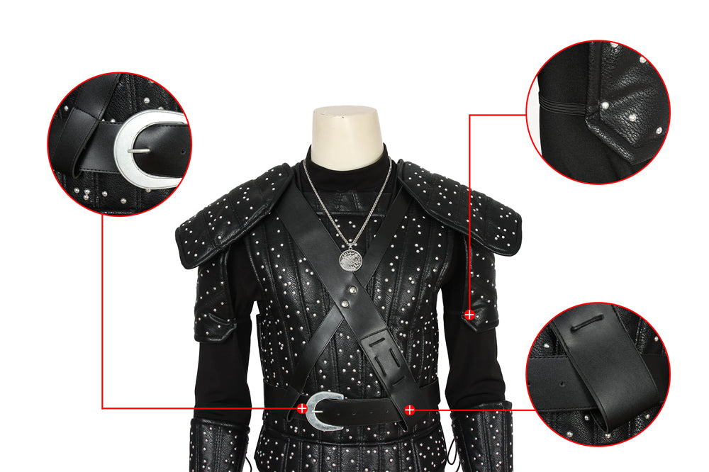Costume de Cosplay de Geralt de Riv Tenue Noire
