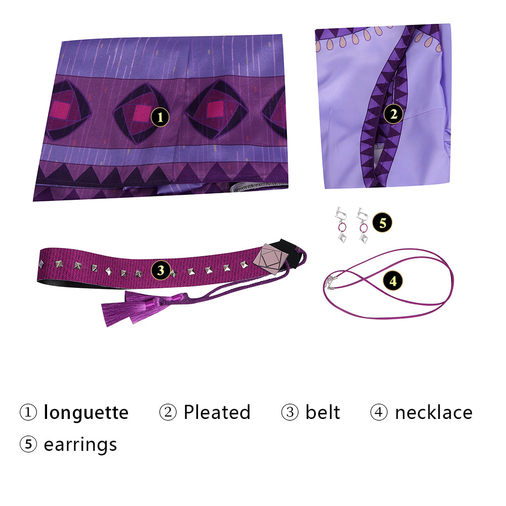 Robe de Cosplay d'Asha