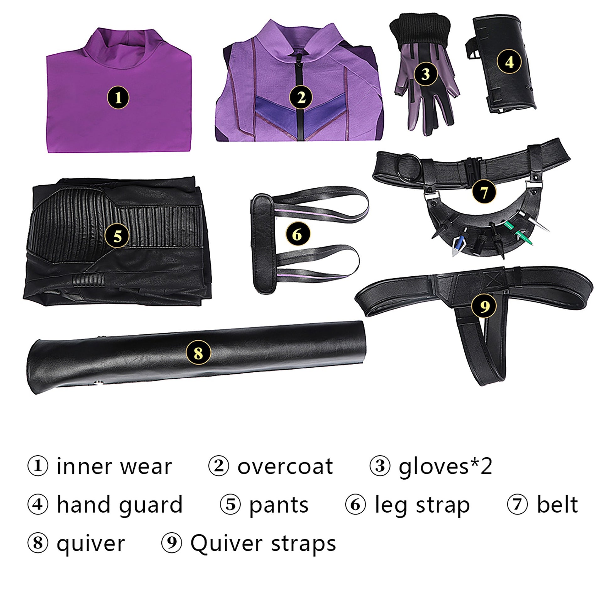 Costume de Cosplay Combinaison Kate Bishop