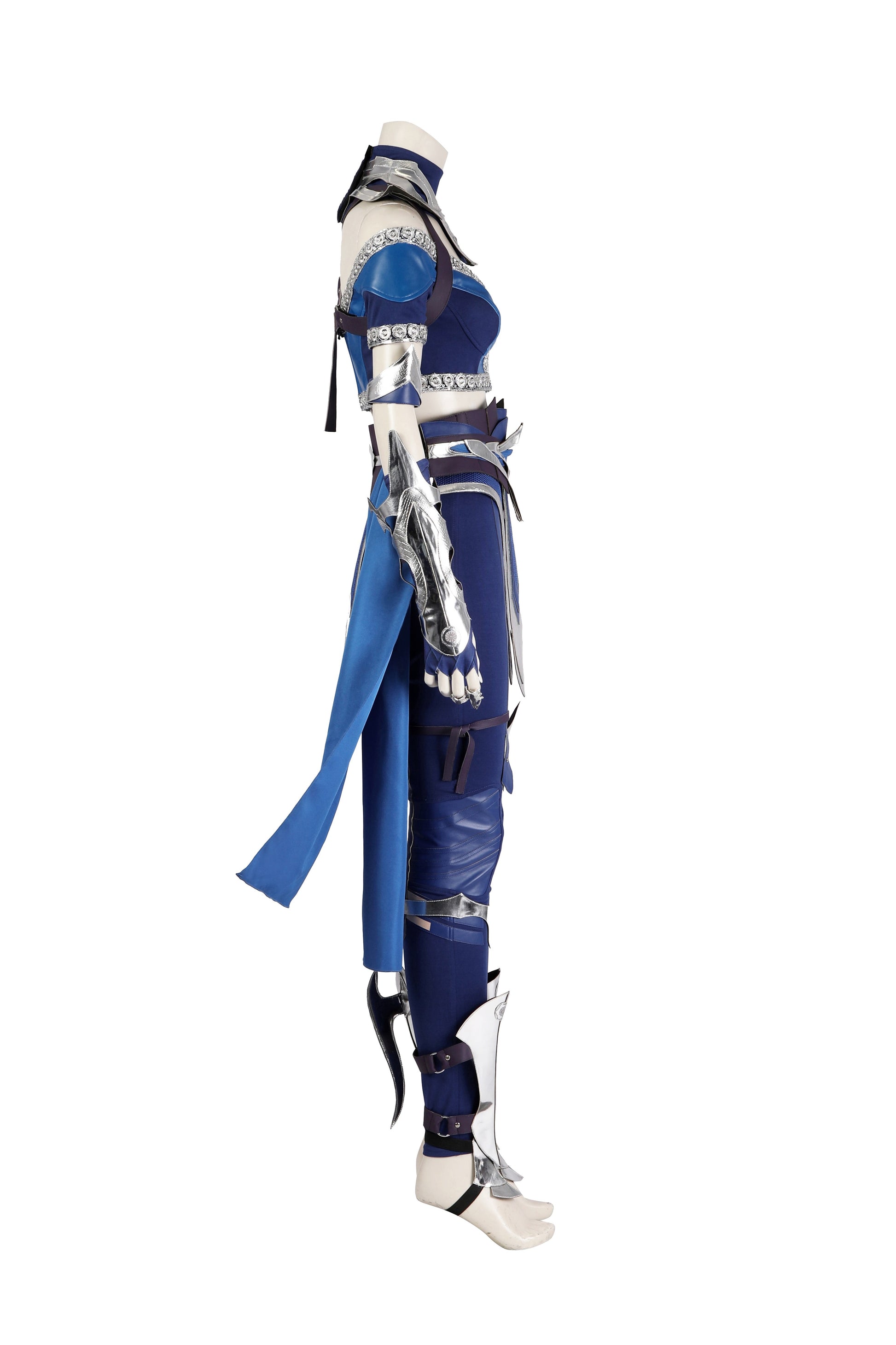 Costume de cosplay Kitana Tenue bleue