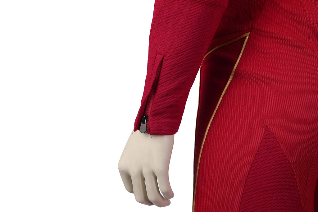 Costume Cosplay Flash Barry Allen Combinaison Intégrale Du Coureur Éclair
