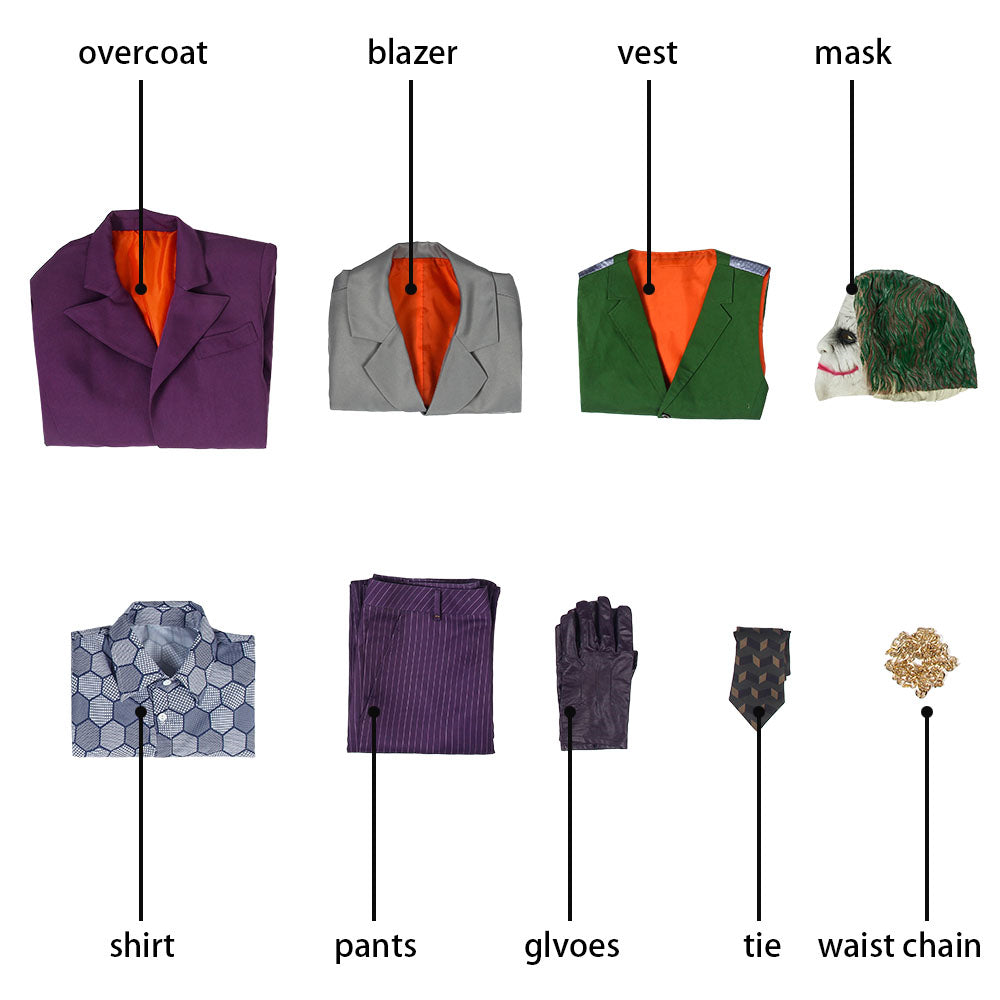 Costume Cosplay Du Joker Avec Manteau Batman