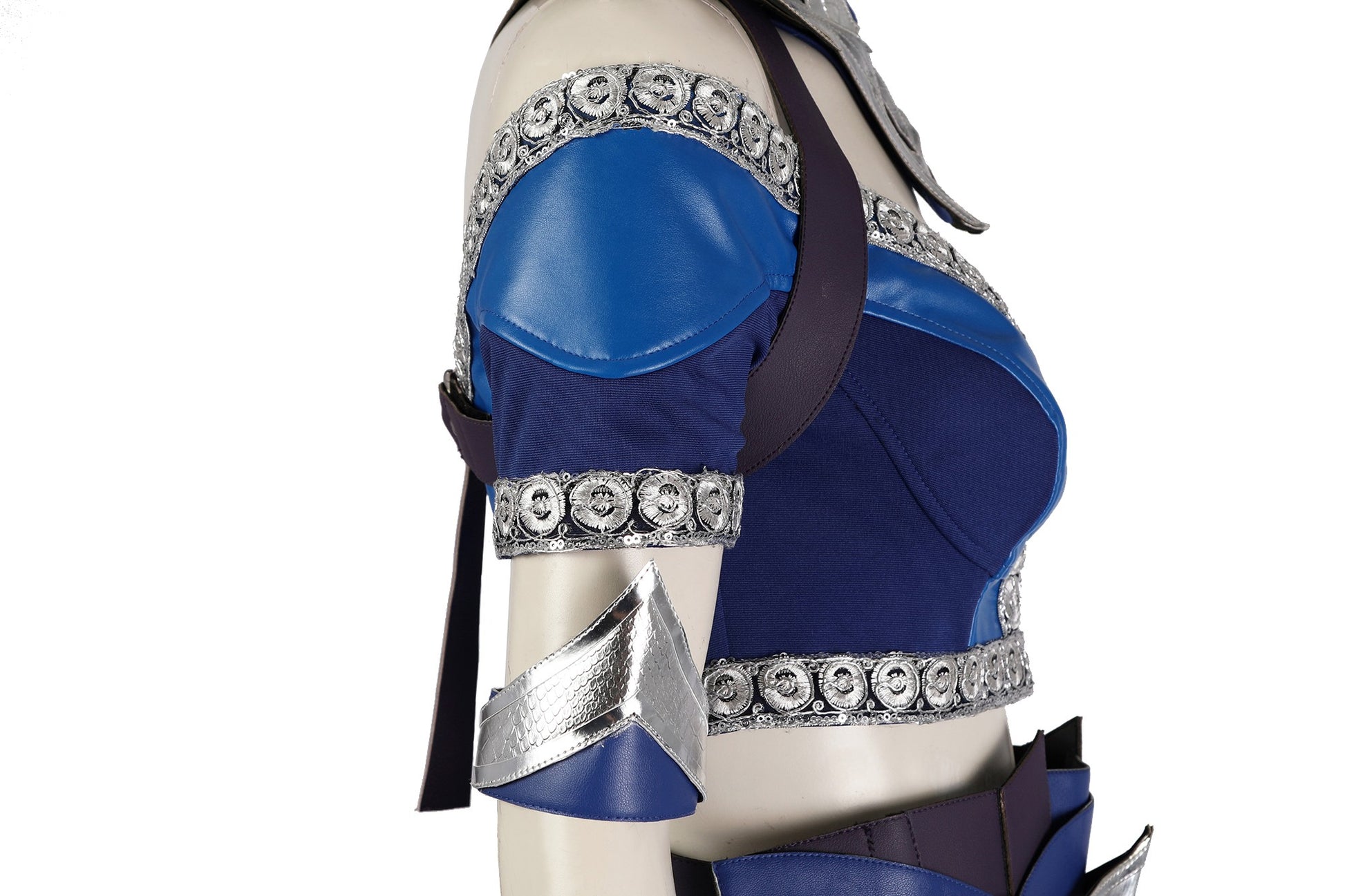 Costume de cosplay Kitana Tenue bleue