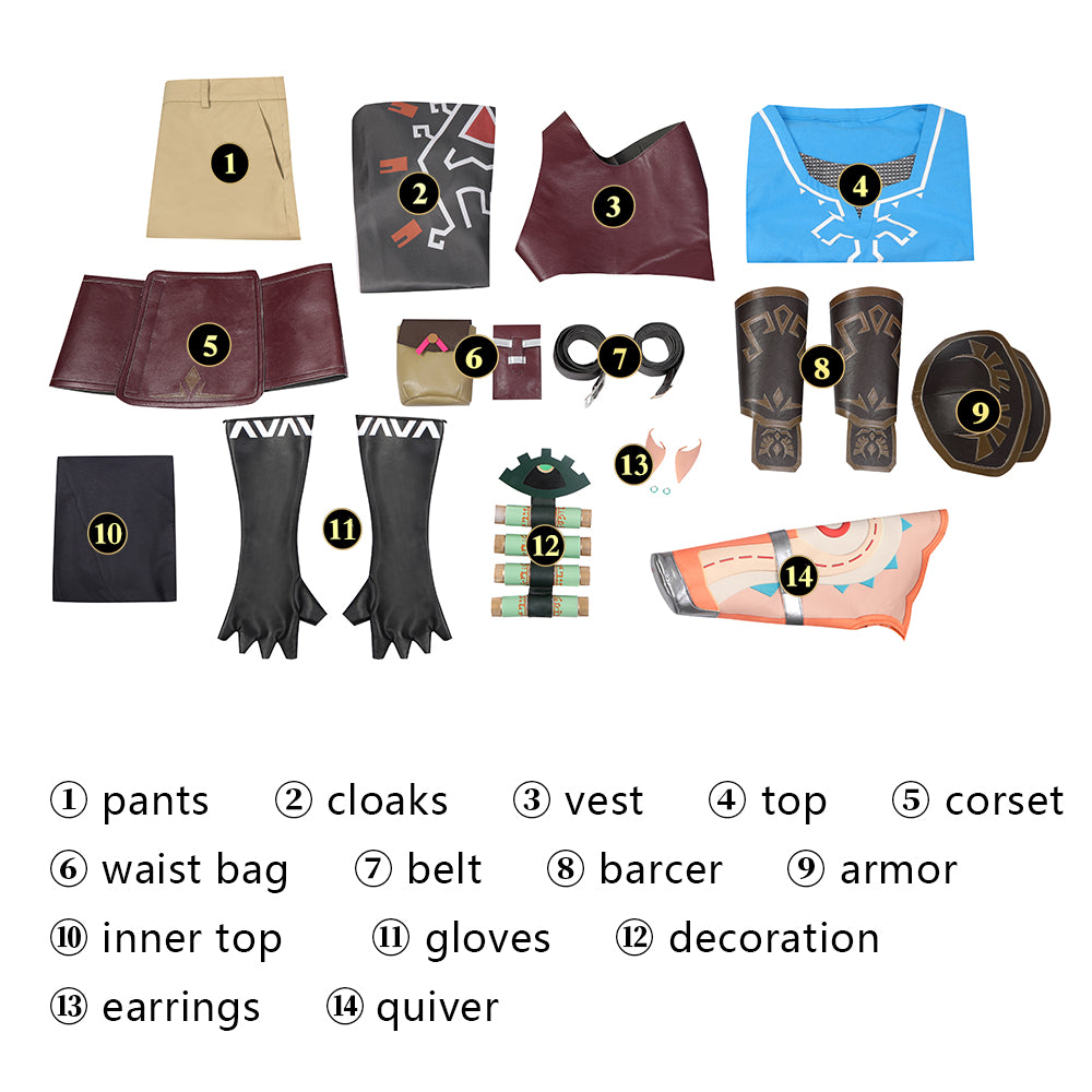 Costume de Cosplay Tenue de Link dans