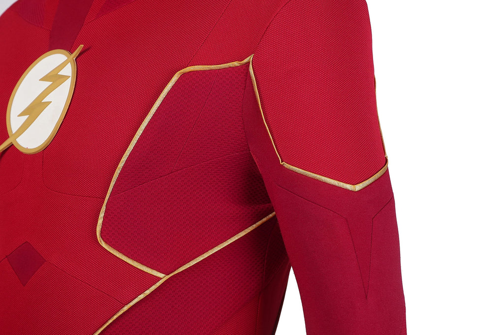Costume Cosplay Flash Barry Allen Combinaison Intégrale Du Coureur Éclair