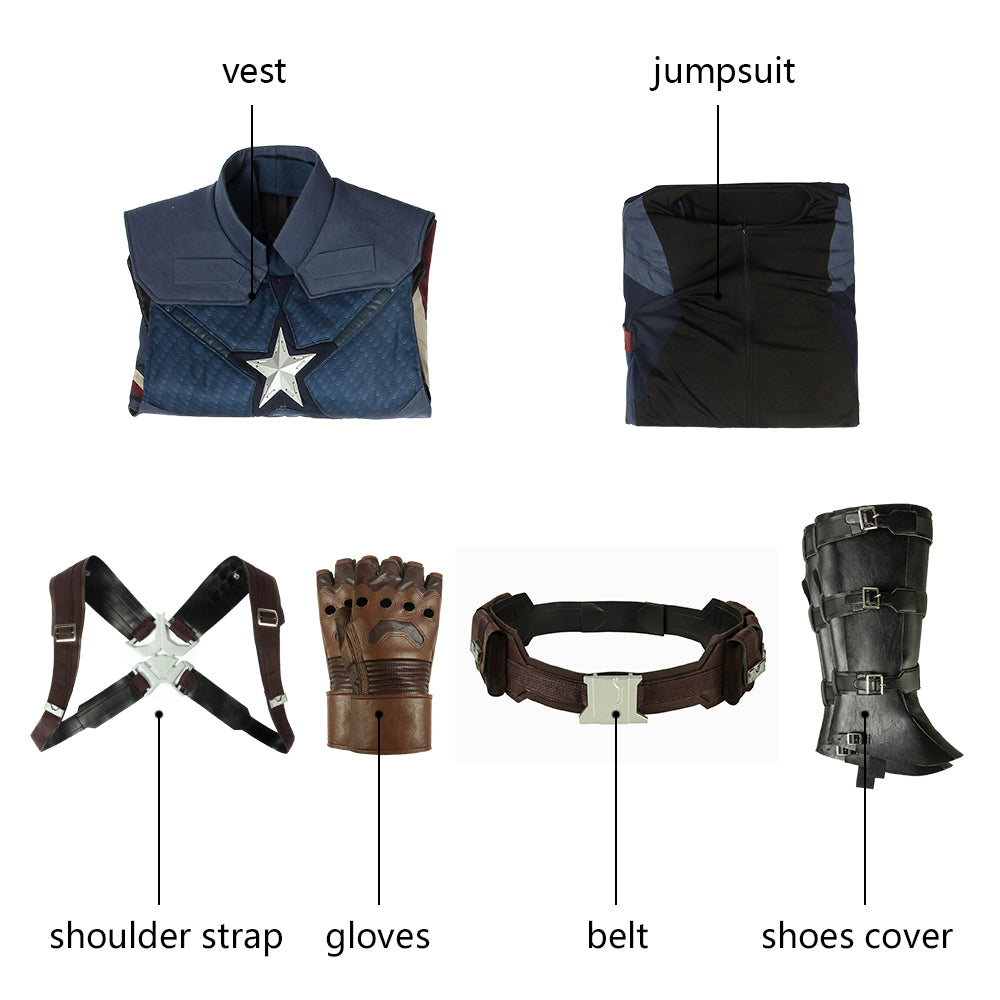 Costume Cosplay Captain America Steve Rogers Les Avengers