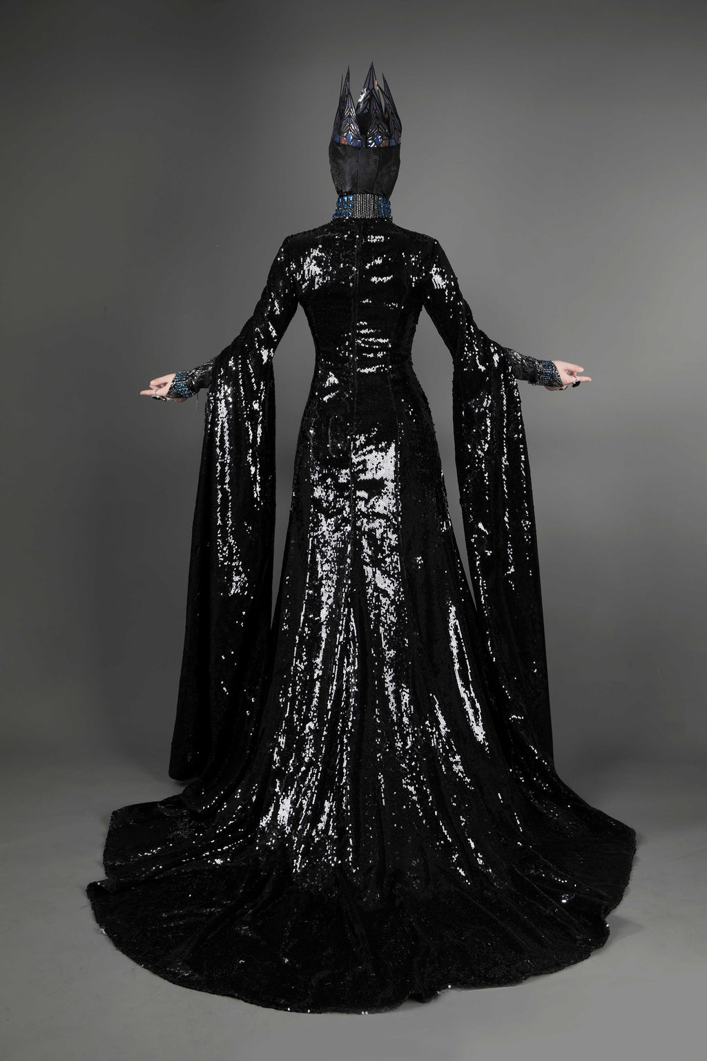 Costume de Cosplay de Reine en Robe Noire