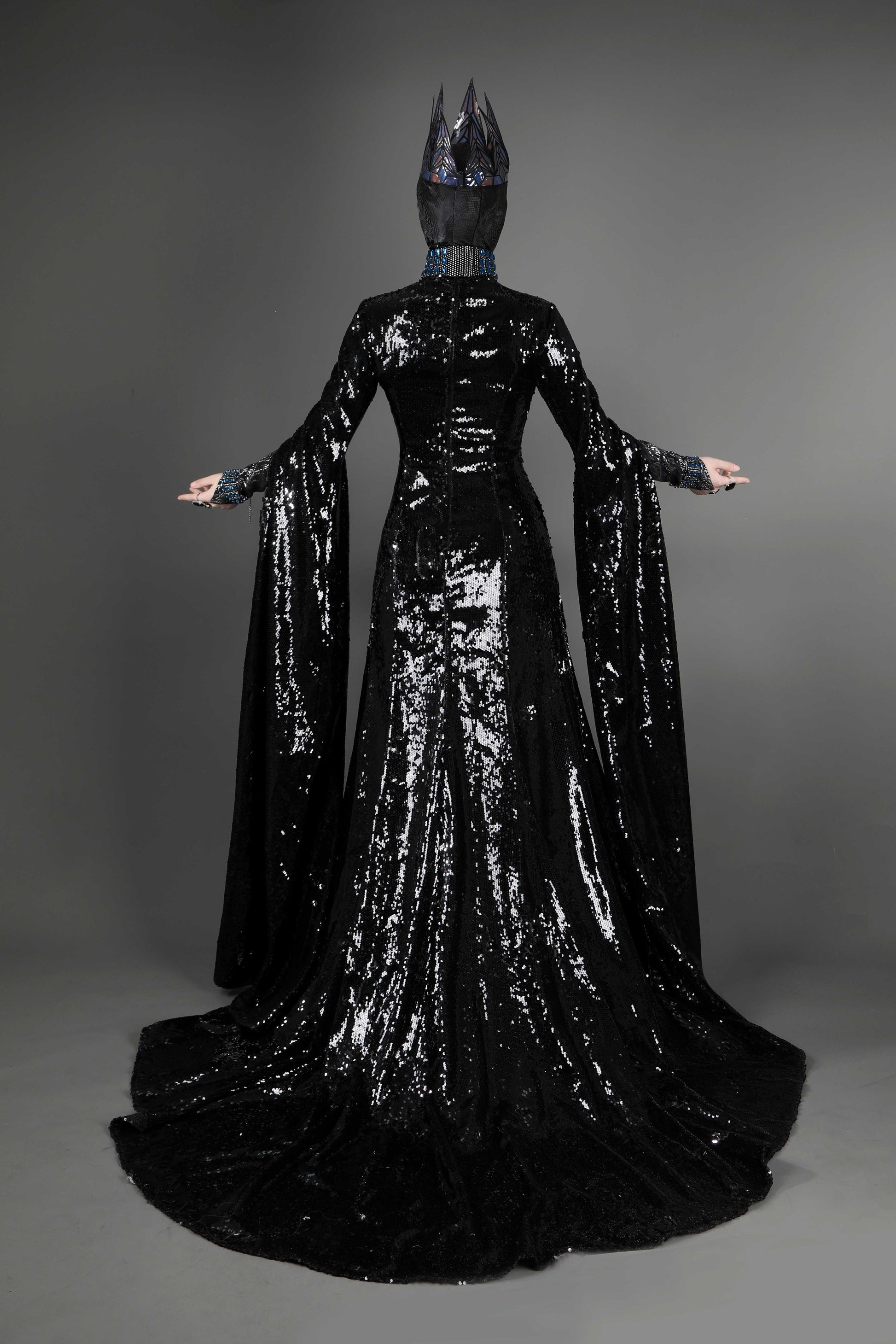 Costume de Cosplay de Reine en Robe Noire