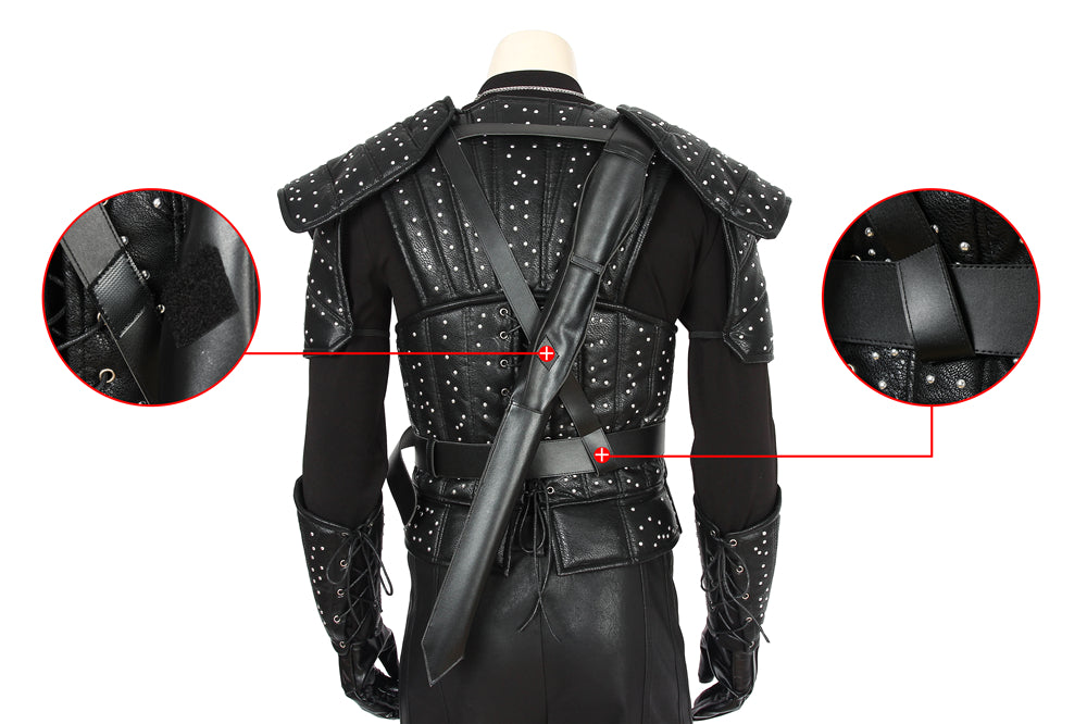 Costume de Cosplay de Geralt de Riv Tenue Noire
