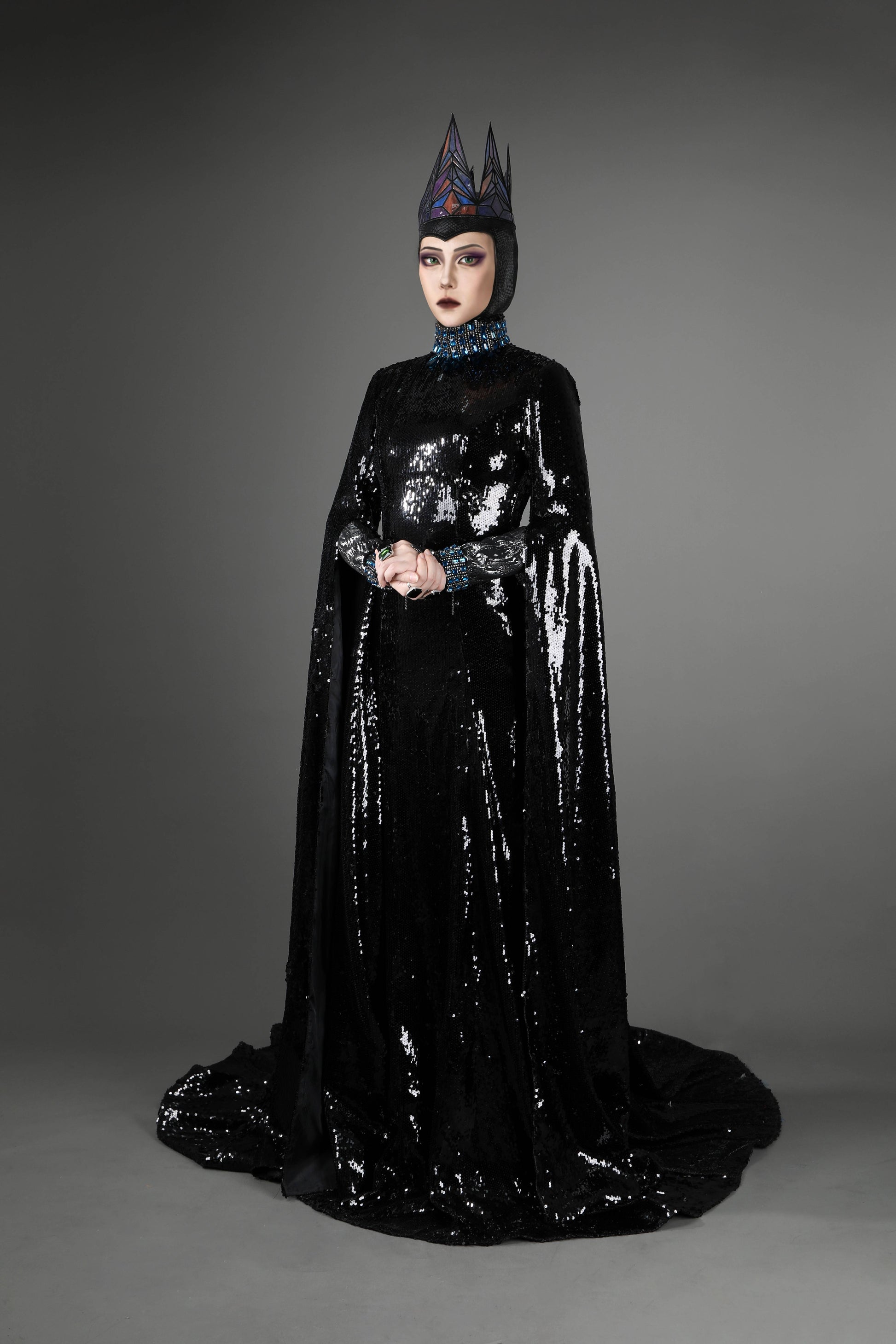 Costume de Cosplay de Reine en Robe Noire