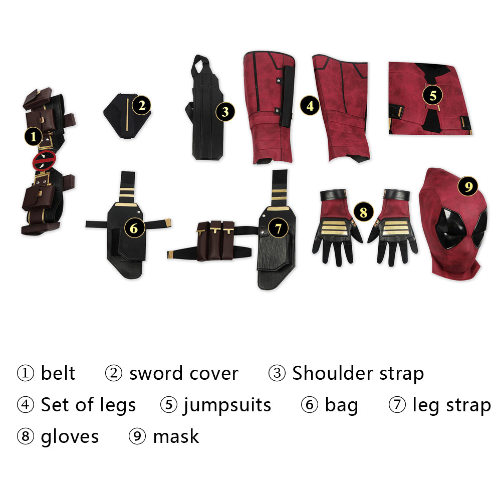 Costume de Cosplay Rouge de Wade Wilson