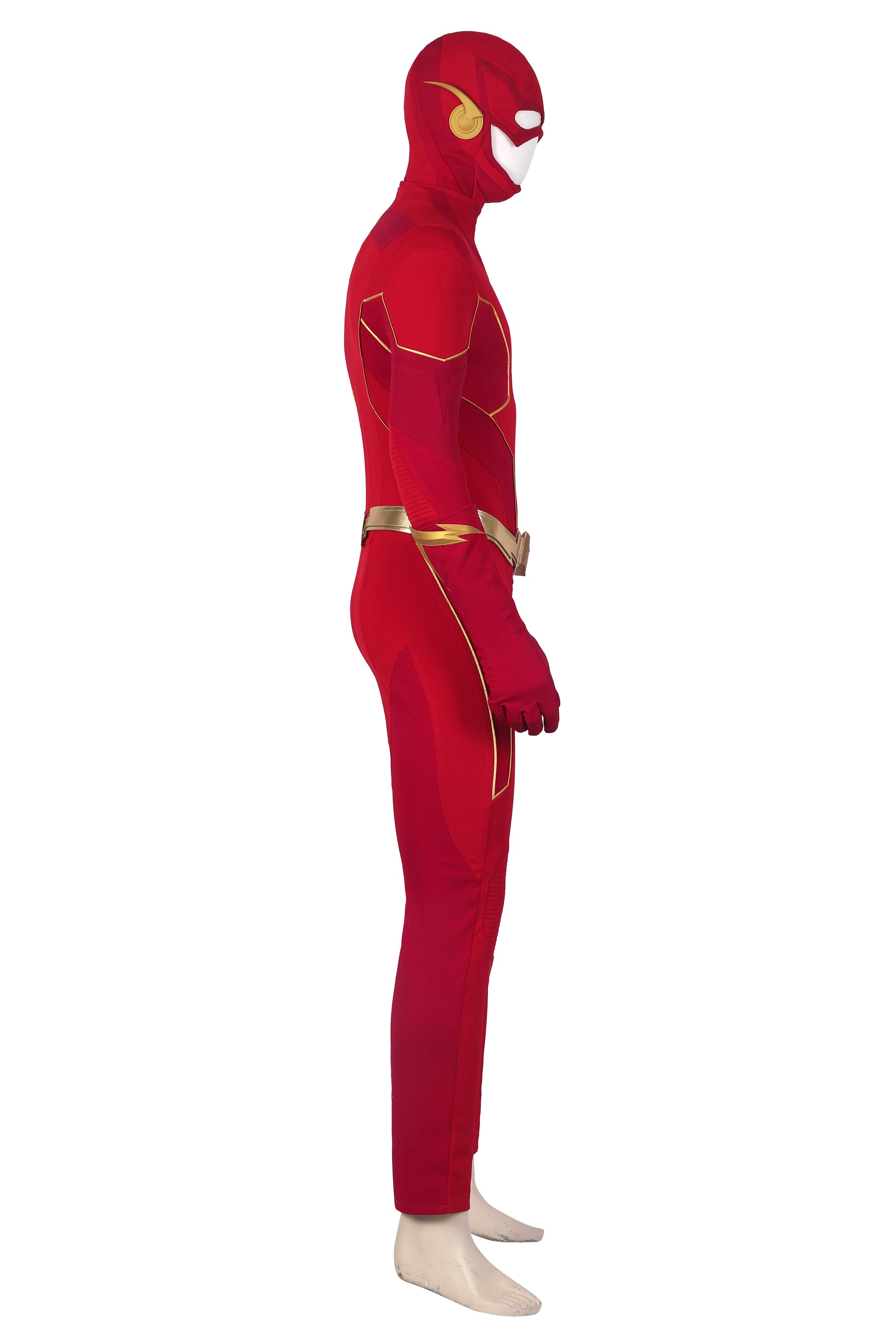 Costume Cosplay Flash Barry Allen Combinaison Intégrale Du Coureur Éclair