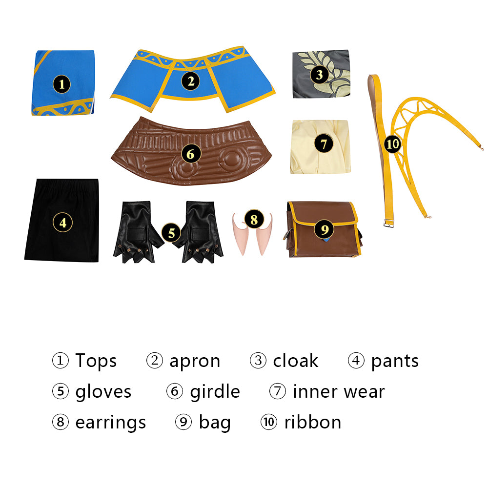 Costume de cosplay de la Princesse Zelda