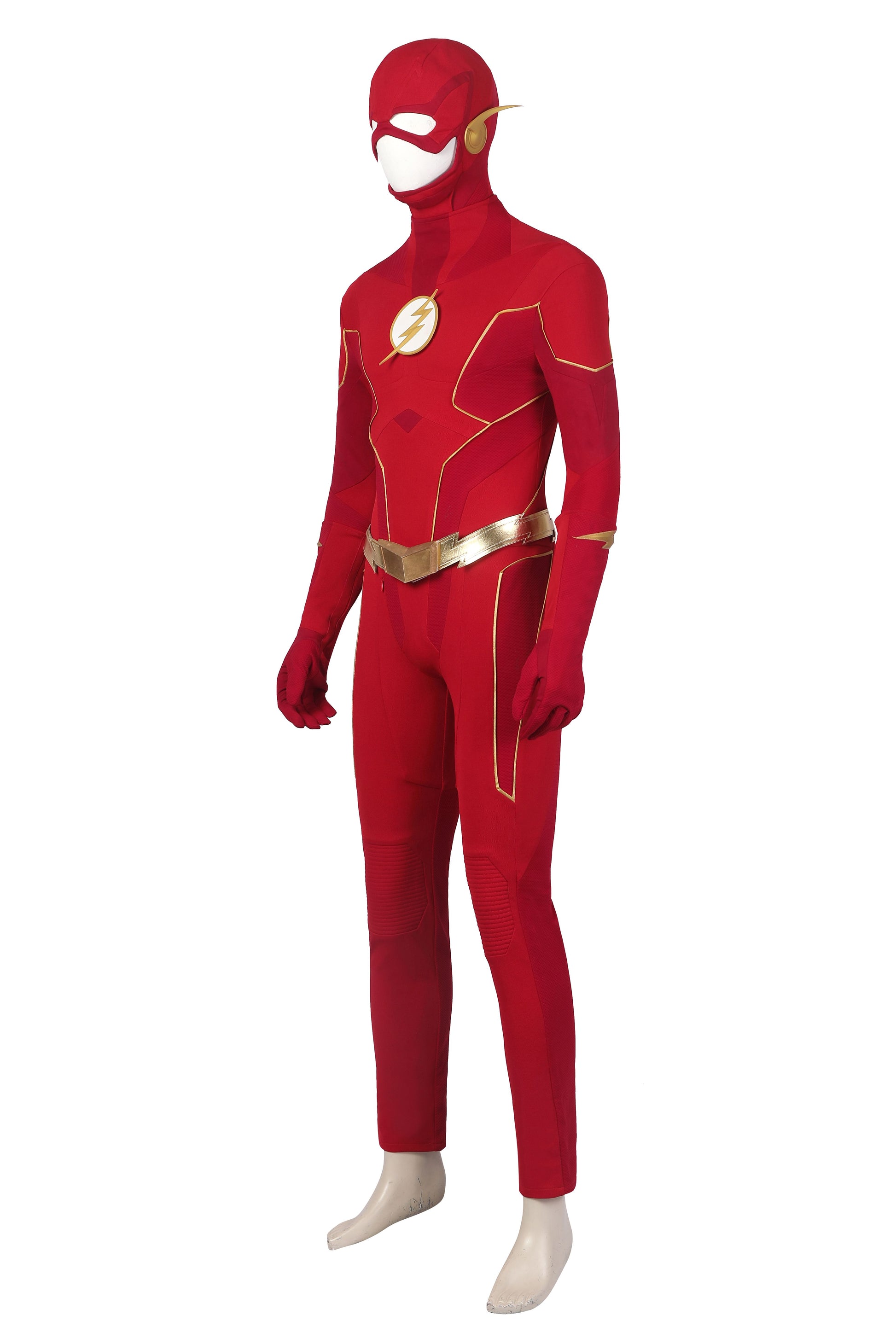 Costume Cosplay Flash Barry Allen Combinaison Intégrale Du Coureur Éclair