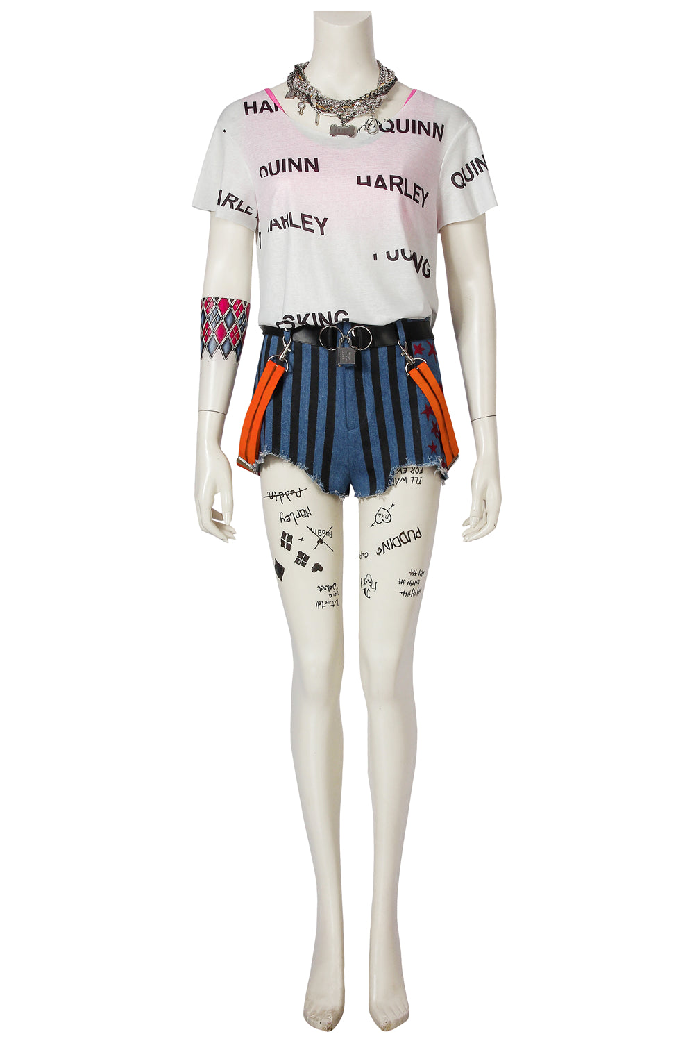 Costume de Cosplay de Harley Quinn avec T-shirt et Tenue Complète