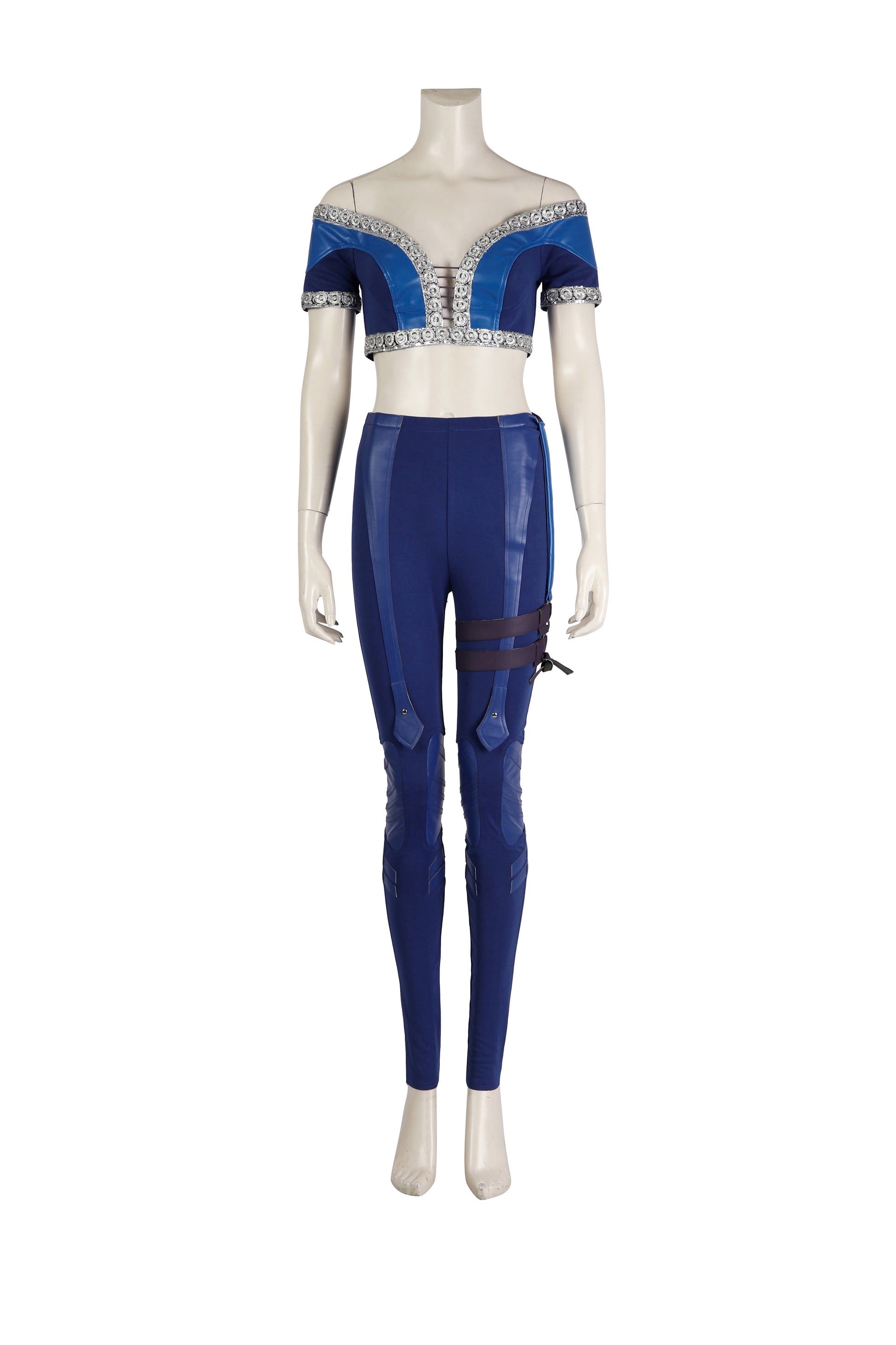 Costume de cosplay Kitana Tenue bleue