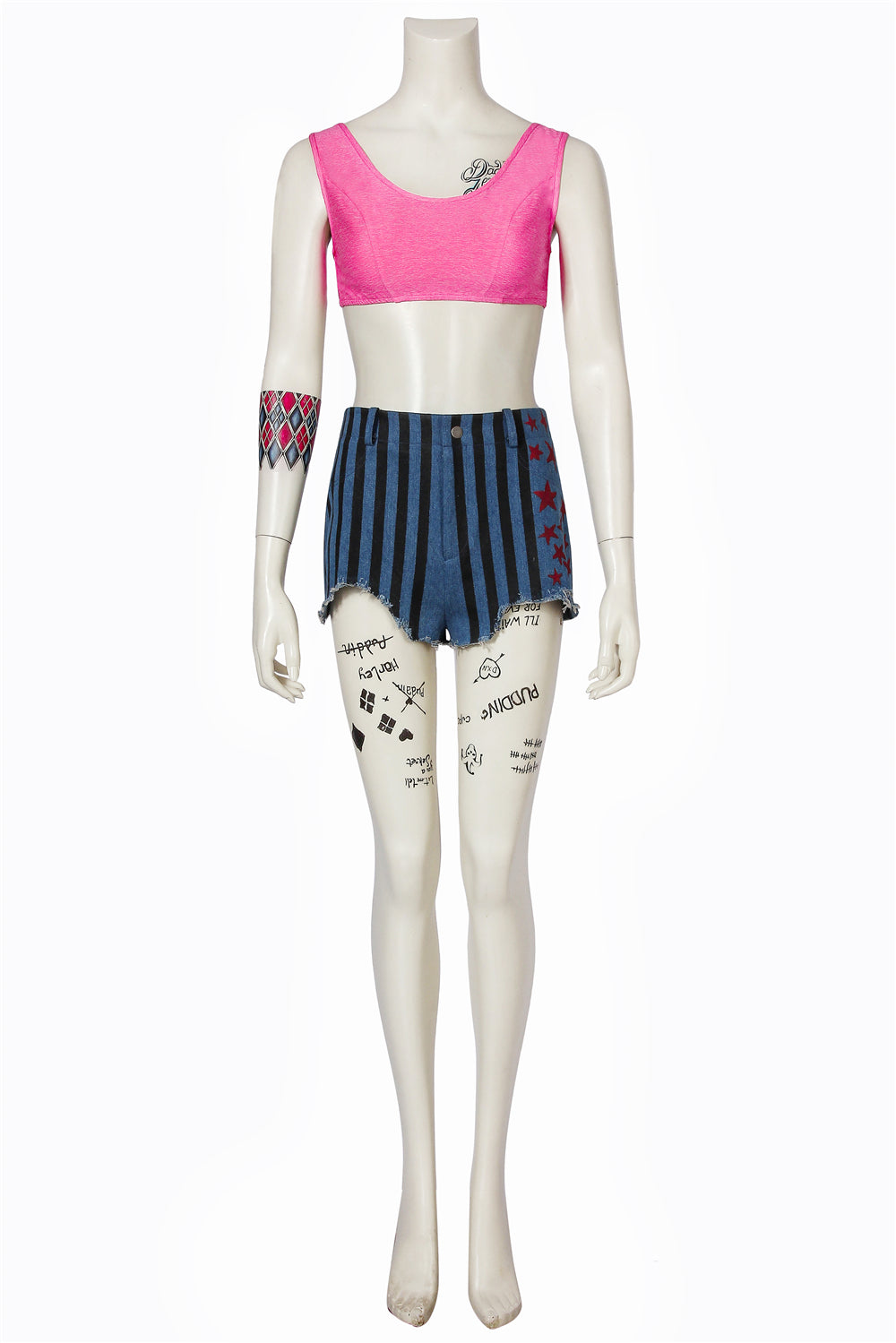 Costume de Cosplay de Harley Quinn avec T-shirt et Tenue Complète
