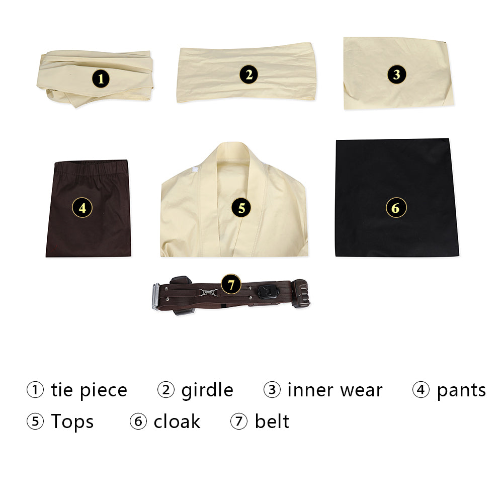 Costume de Cosplay Qui-Gon Jinn