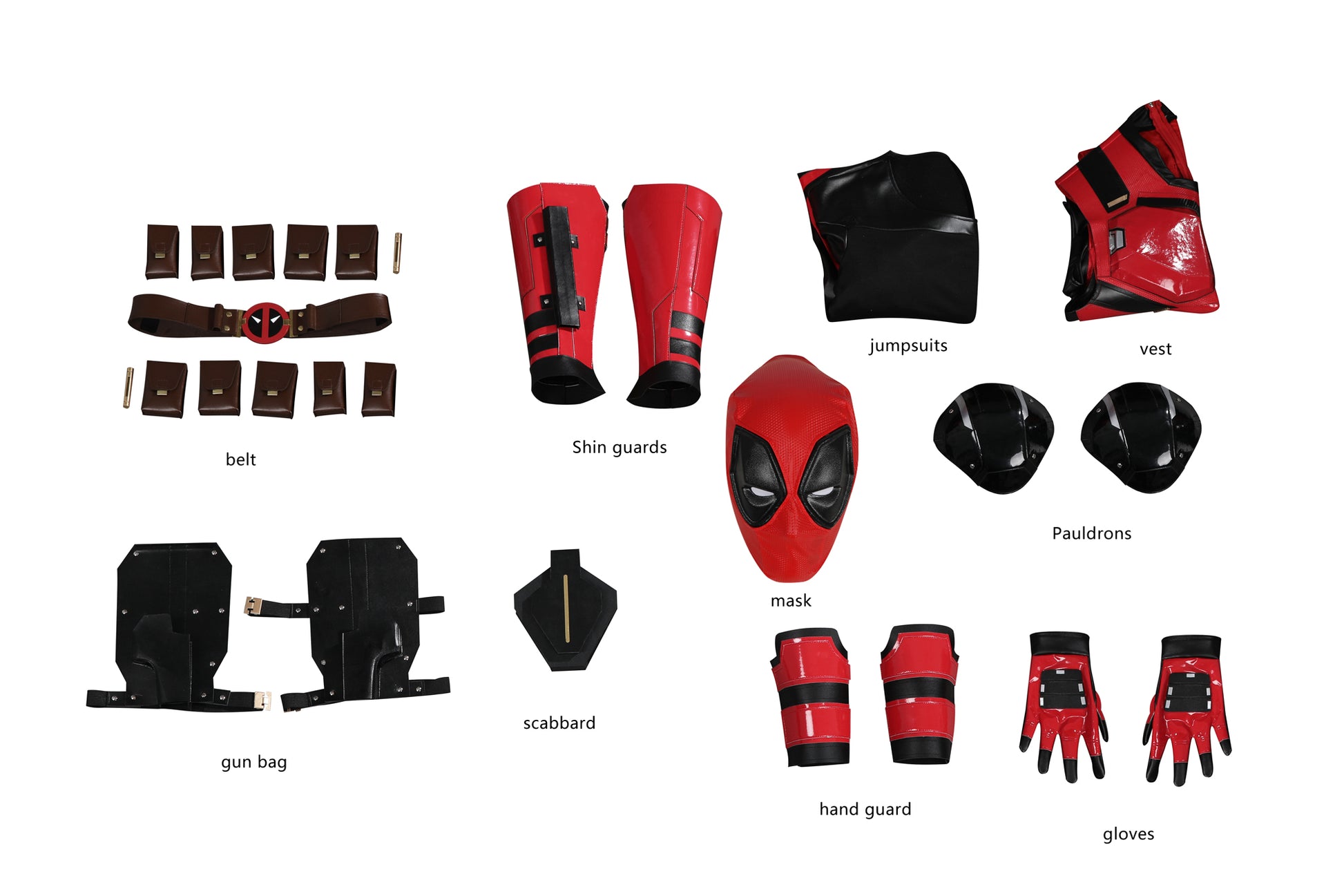 Costume de cosplay de la tenue rouge de Wade Wilson