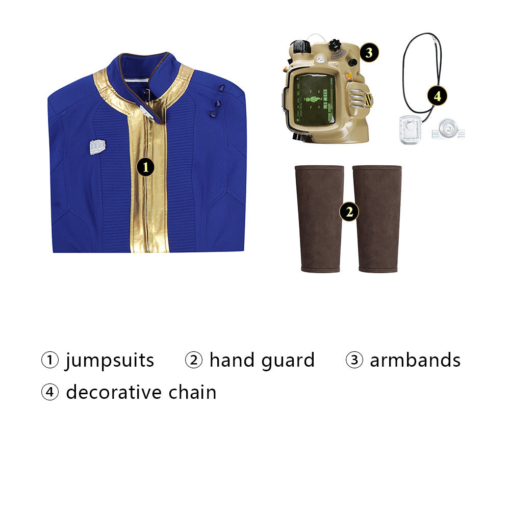 Costume de Cosplay Combinaison Bleue Fallout No. 75