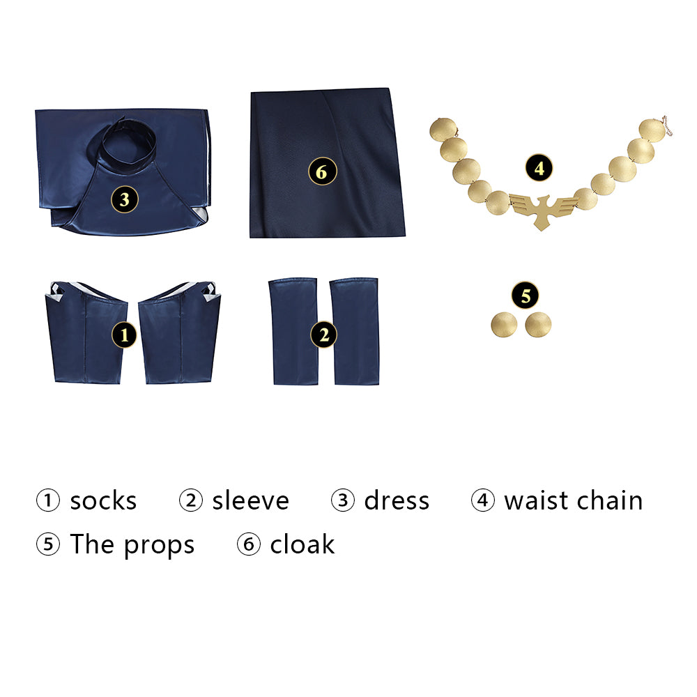Costume de Cosplay Combinaison Bleue de Rachel Roth