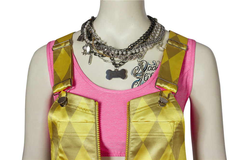 Costume de Cosplay de Harley Quinn en Combinaison Jaune